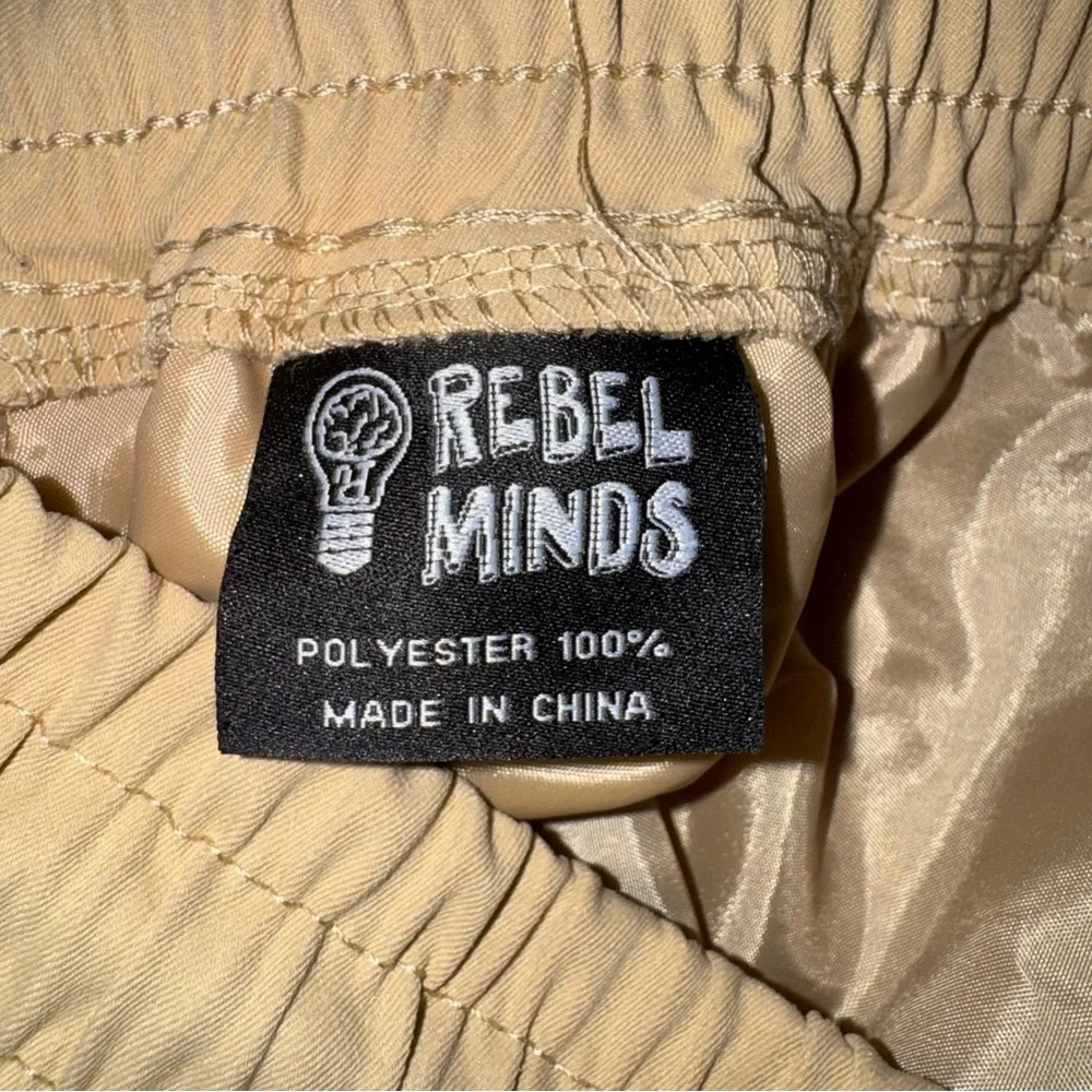Rebel Minds Men's Tan Stacked Cargo Pants Size Medium‎